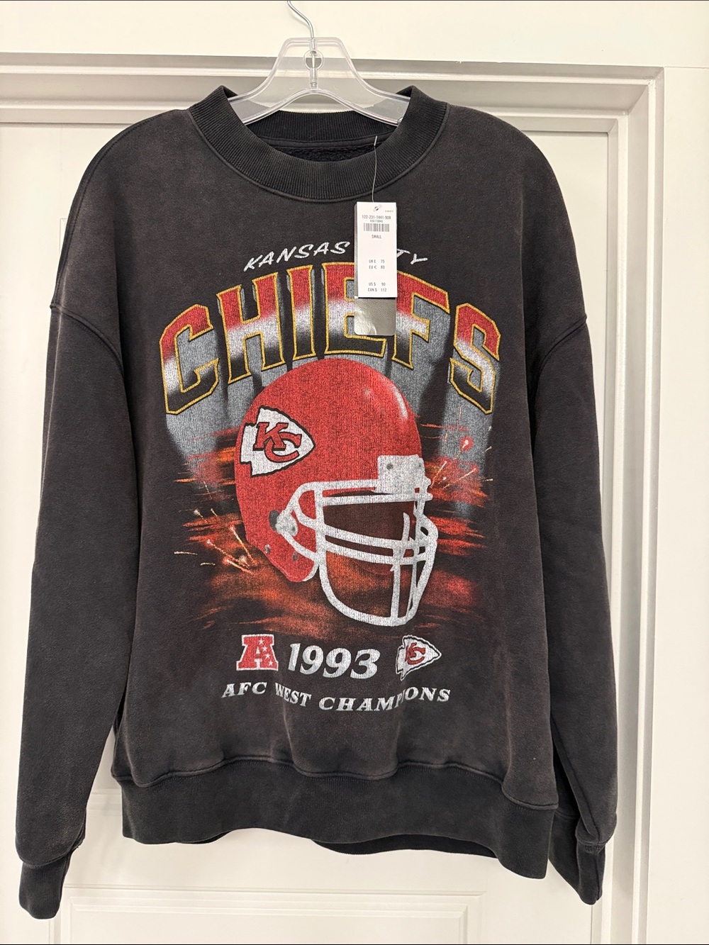 Abercrombie & Fitch Black Kansas City Chiefs Graphic Crewneck